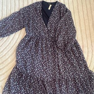 Madewell Navy Floral Dress